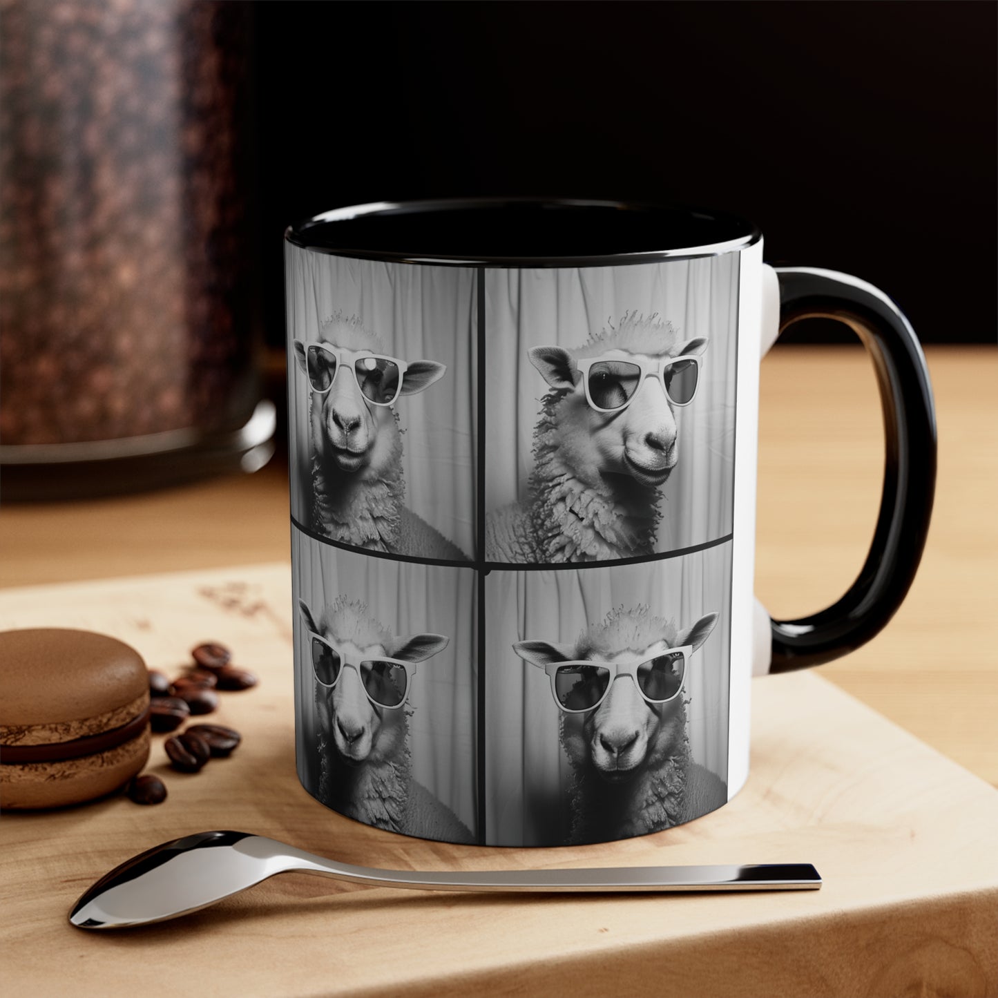 Sheep Photo Booth Accent Coffee Mug, 11oz