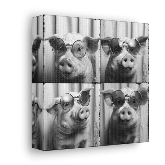 Pig Photo Booth Canvas