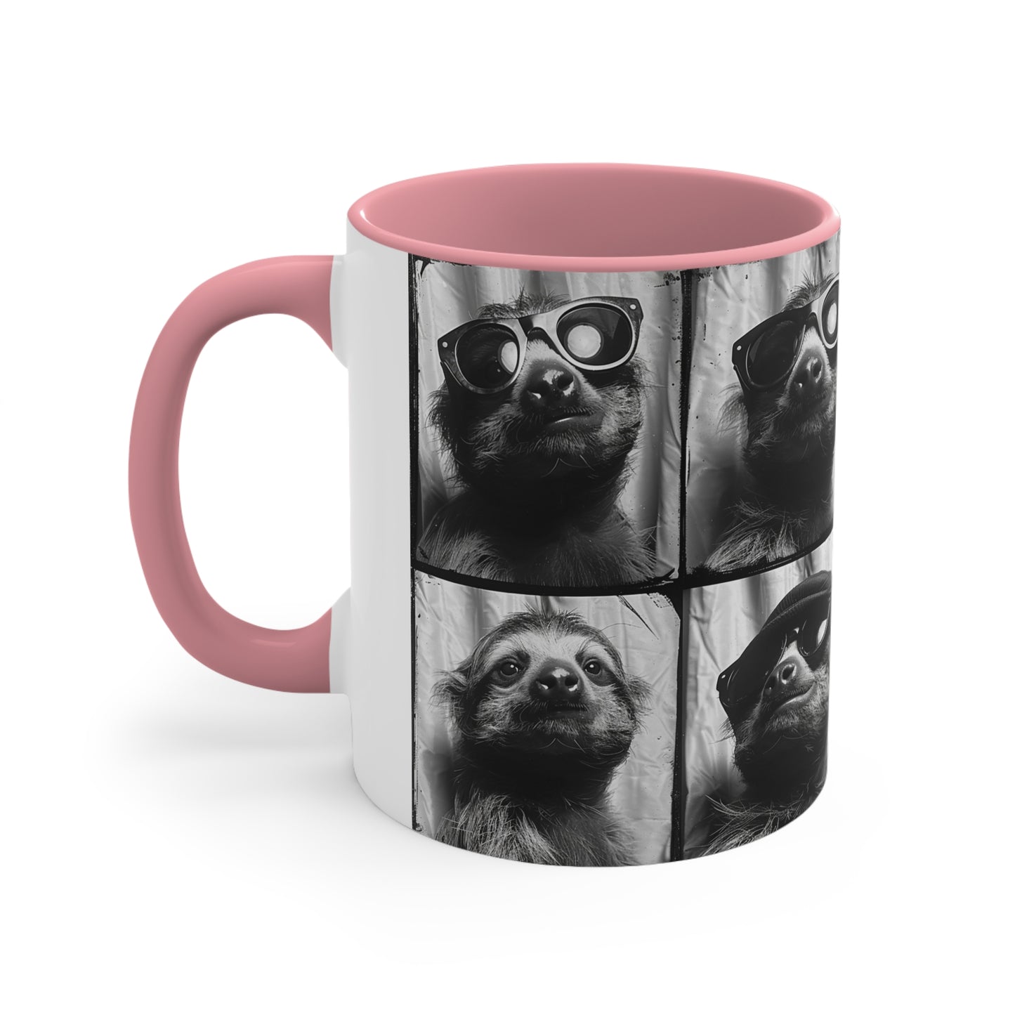 Sloth Photo Booth Accent Coffee Mug, 11oz