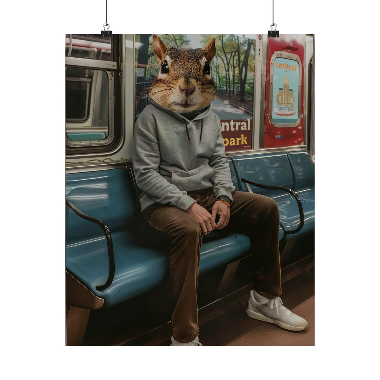 Chipmunk in NY Subway, Chipmunk Wall Art