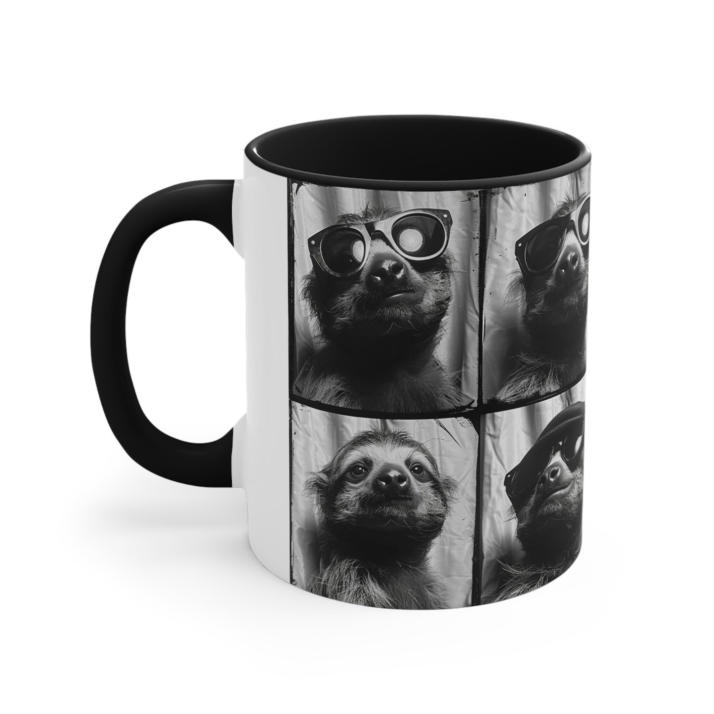 Sloth Photo Booth Accent Coffee Mug, 11oz