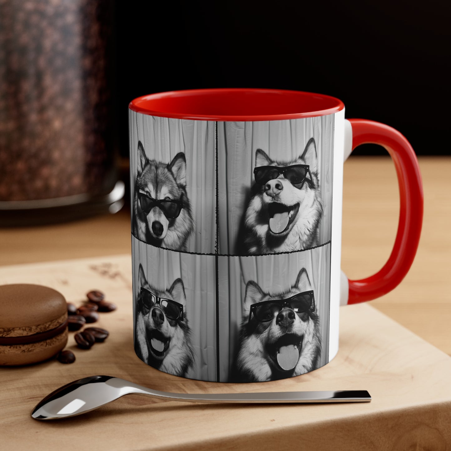 Wolf Photo Booth Accent Coffee Mug, 11oz