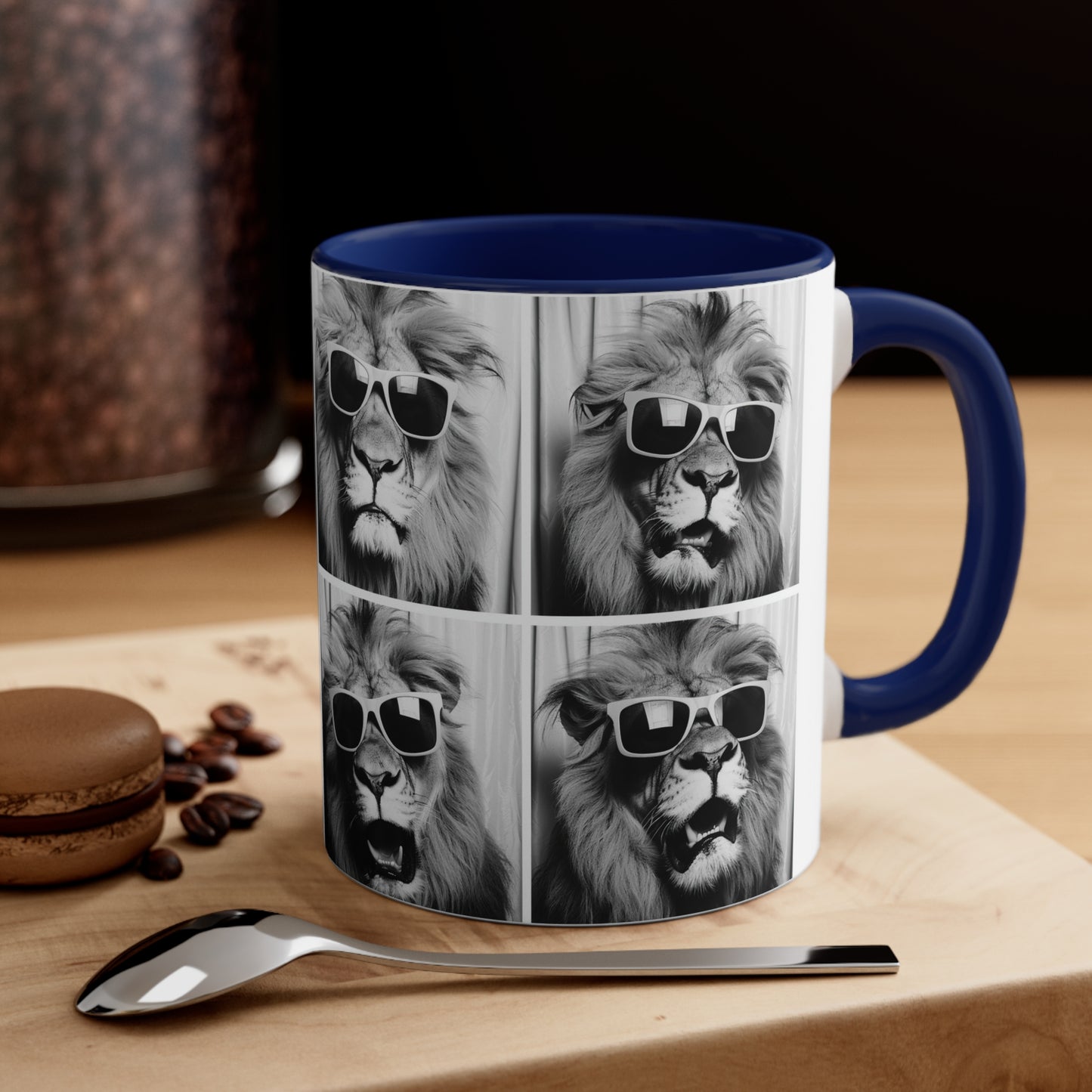 Lion Photo Booth Accent Coffee Mug, 11oz