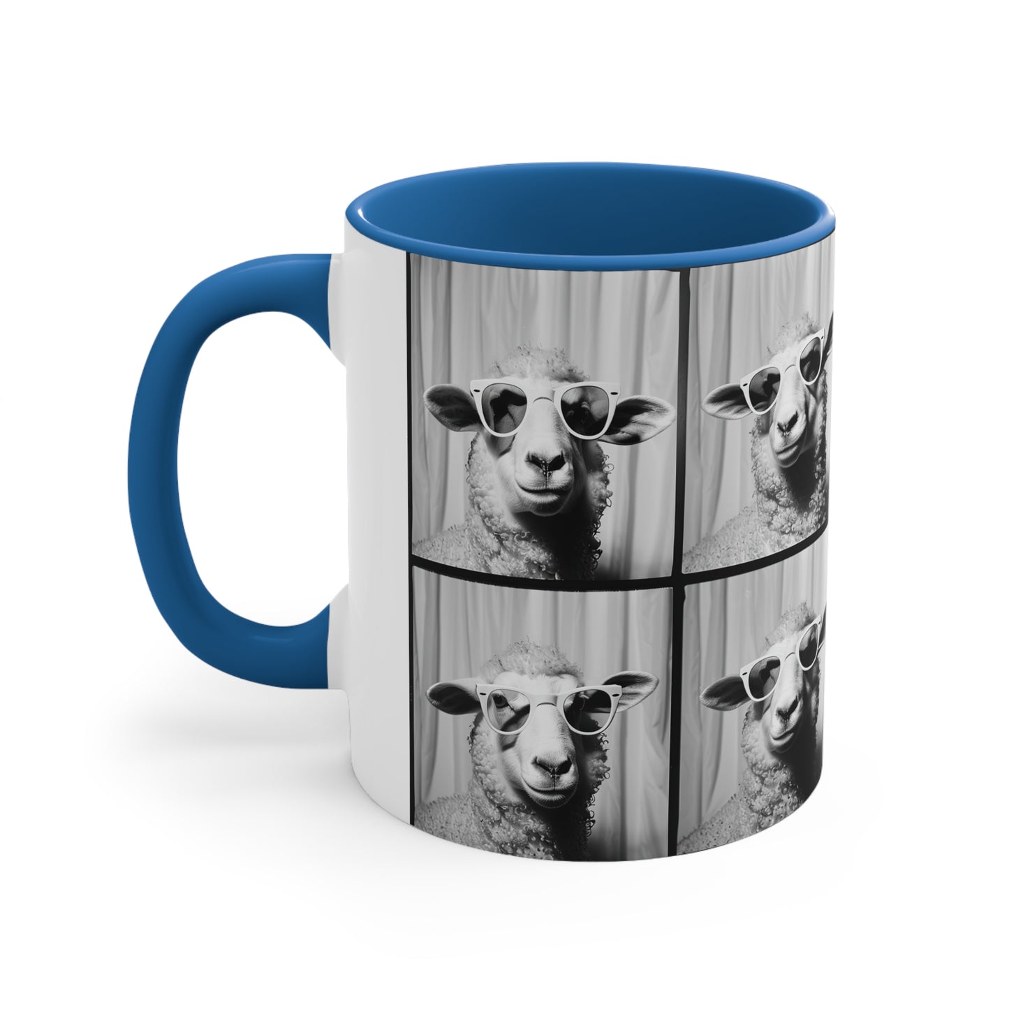 Sheep Photo Booth Accent Coffee Mug, 11oz