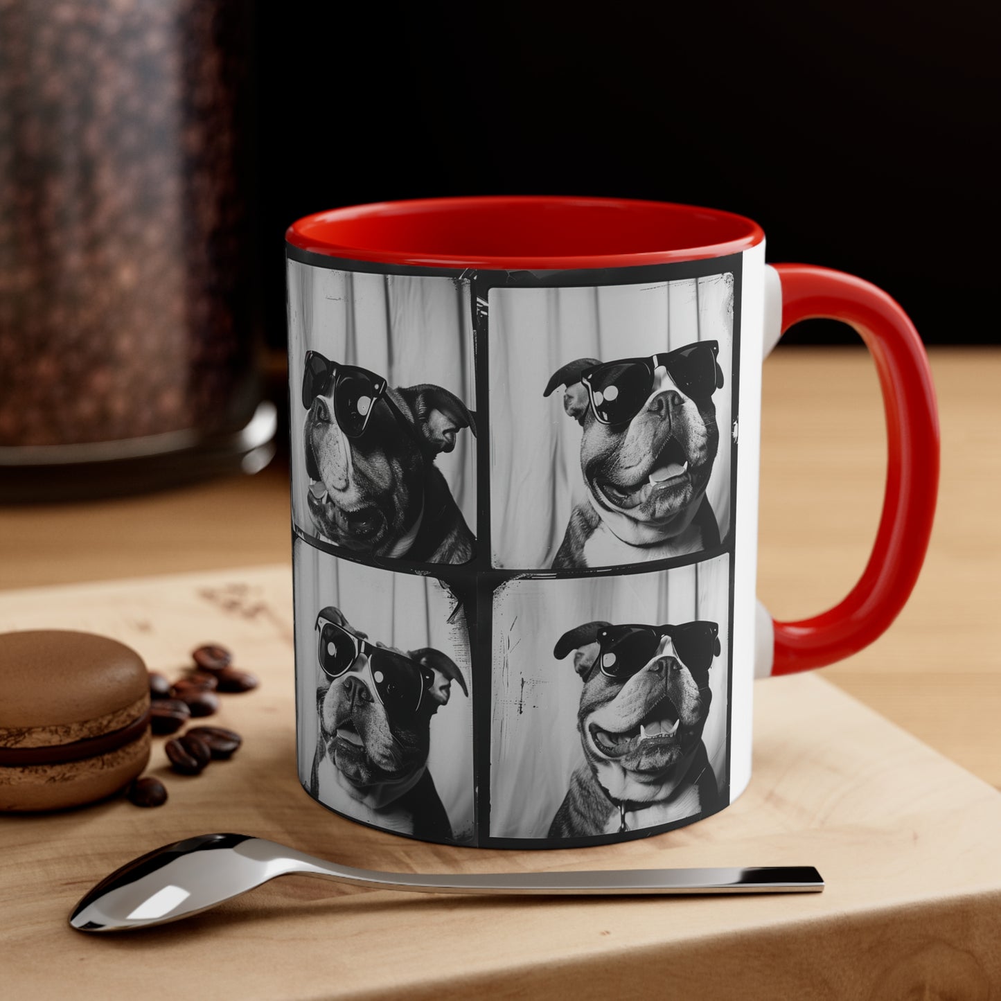 Bulldog Photo Booth Accent Coffee Mug, 11oz