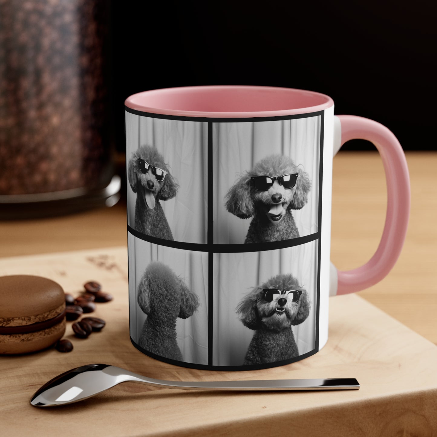 Poodle Photo Booth Accent Coffee Mug, 11oz