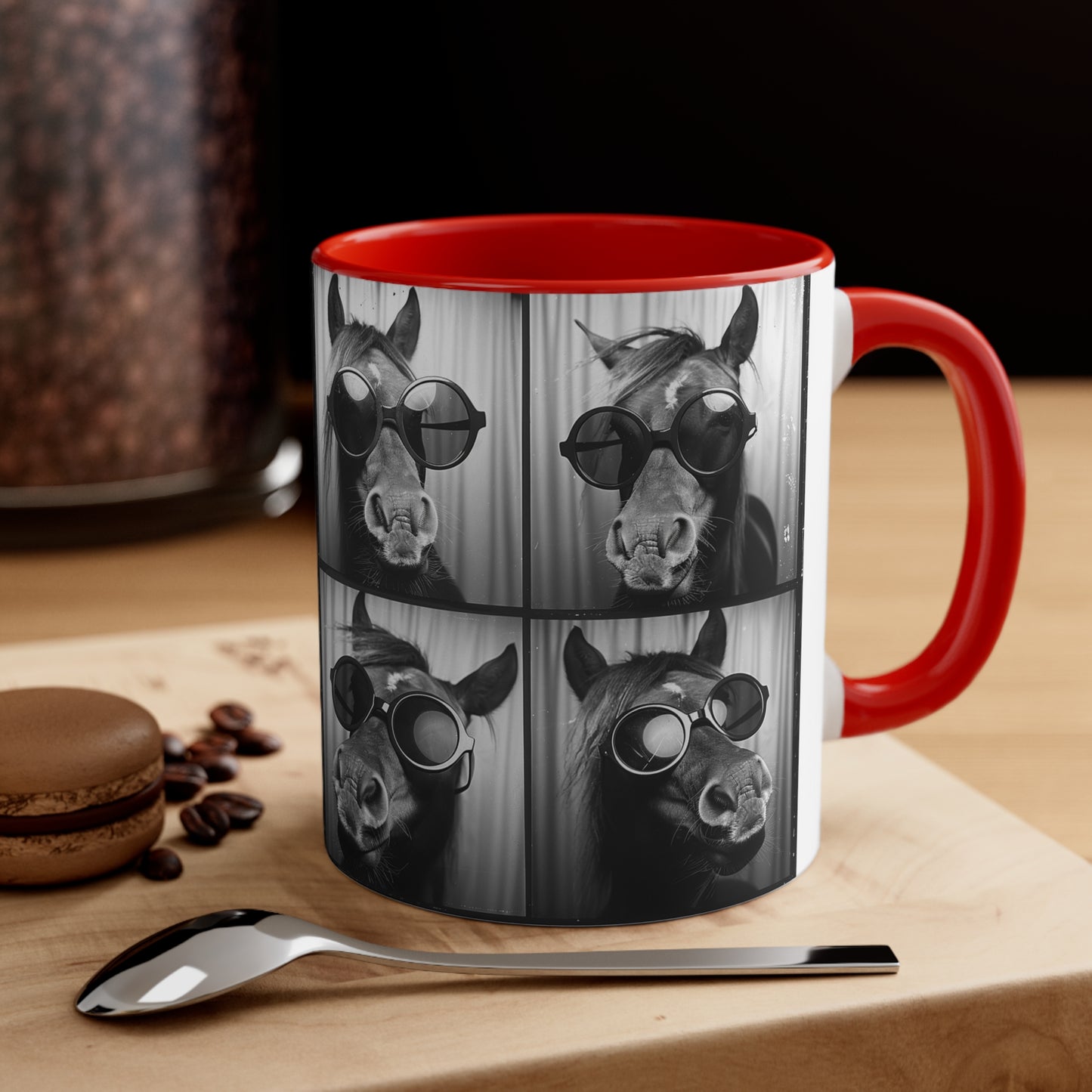 Horse Photo Booth Accent Coffee Mug, 11oz