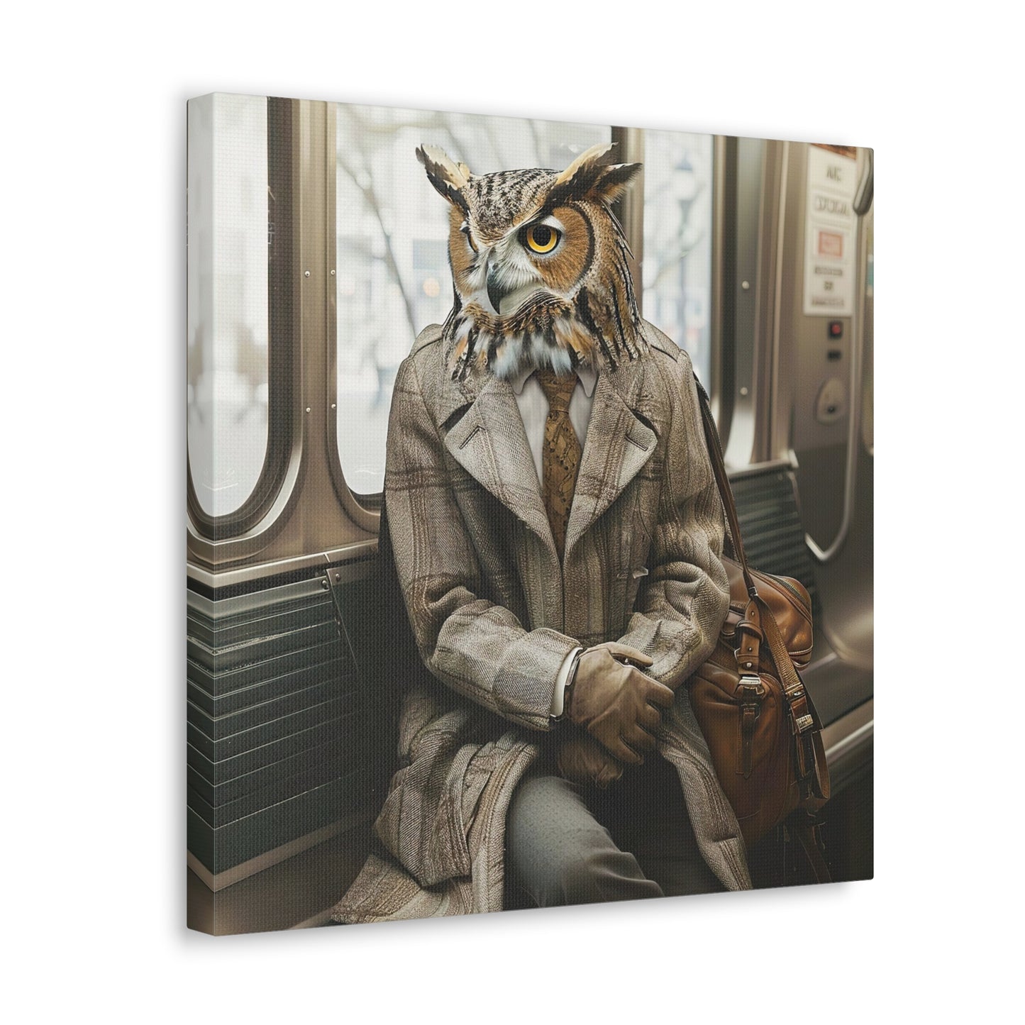 Owl Subway Canvas