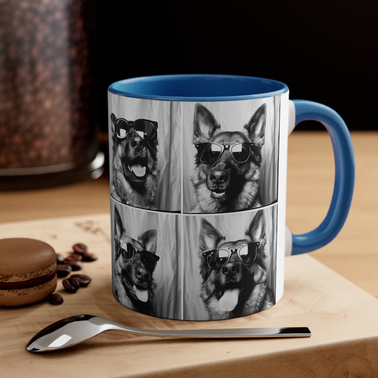 German Shephard Photo Booth Accent Coffee Mug, 11oz