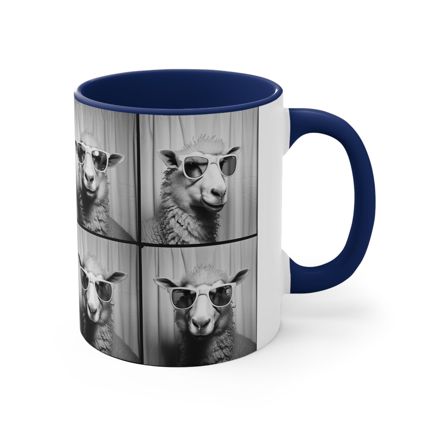 Sheep Photo Booth Accent Coffee Mug, 11oz