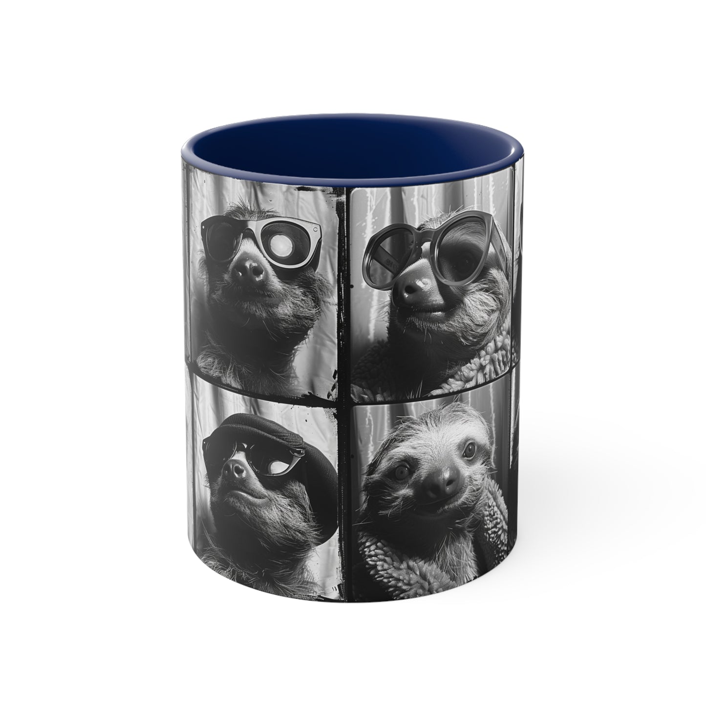 Sloth Photo Booth Accent Coffee Mug, 11oz