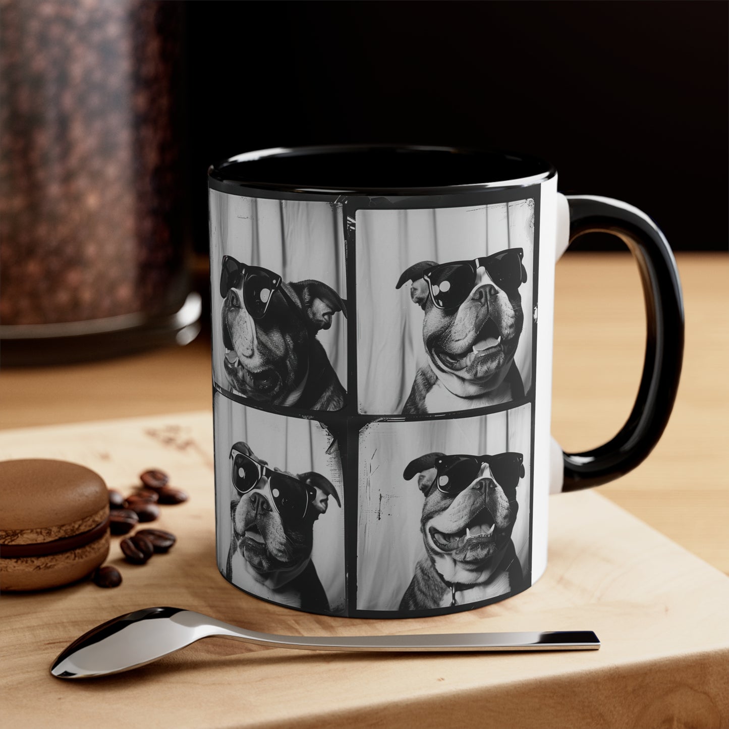 Bulldog Photo Booth Accent Coffee Mug, 11oz