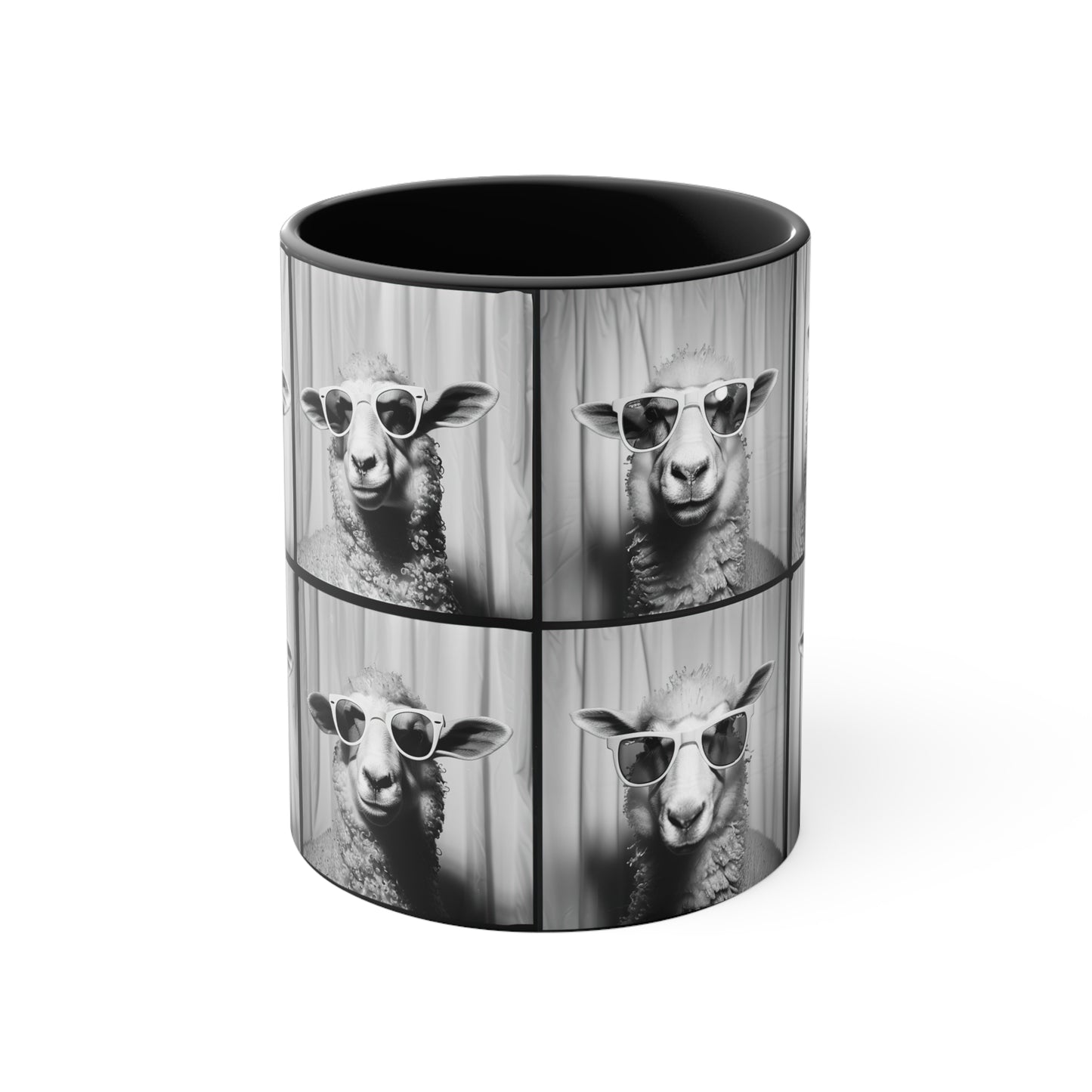 Sheep Photo Booth Accent Coffee Mug, 11oz