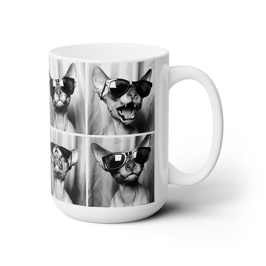 Sphynx Cat Photo Booth 15oz Mug