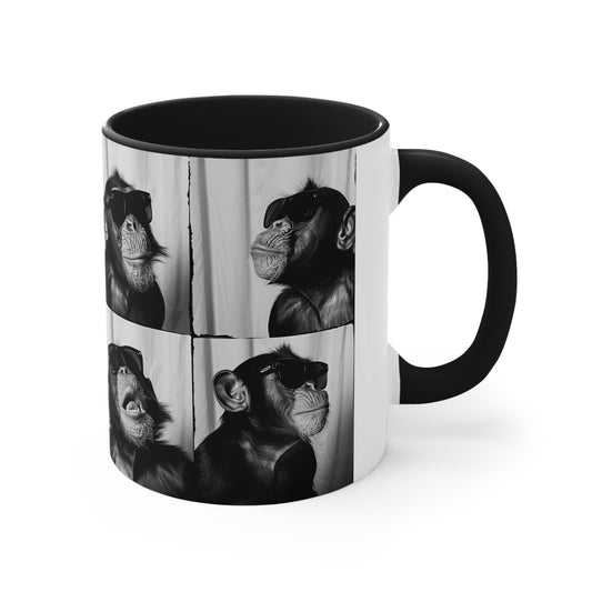 Monkey Photo Booth Accent Coffee Mug, 11oz