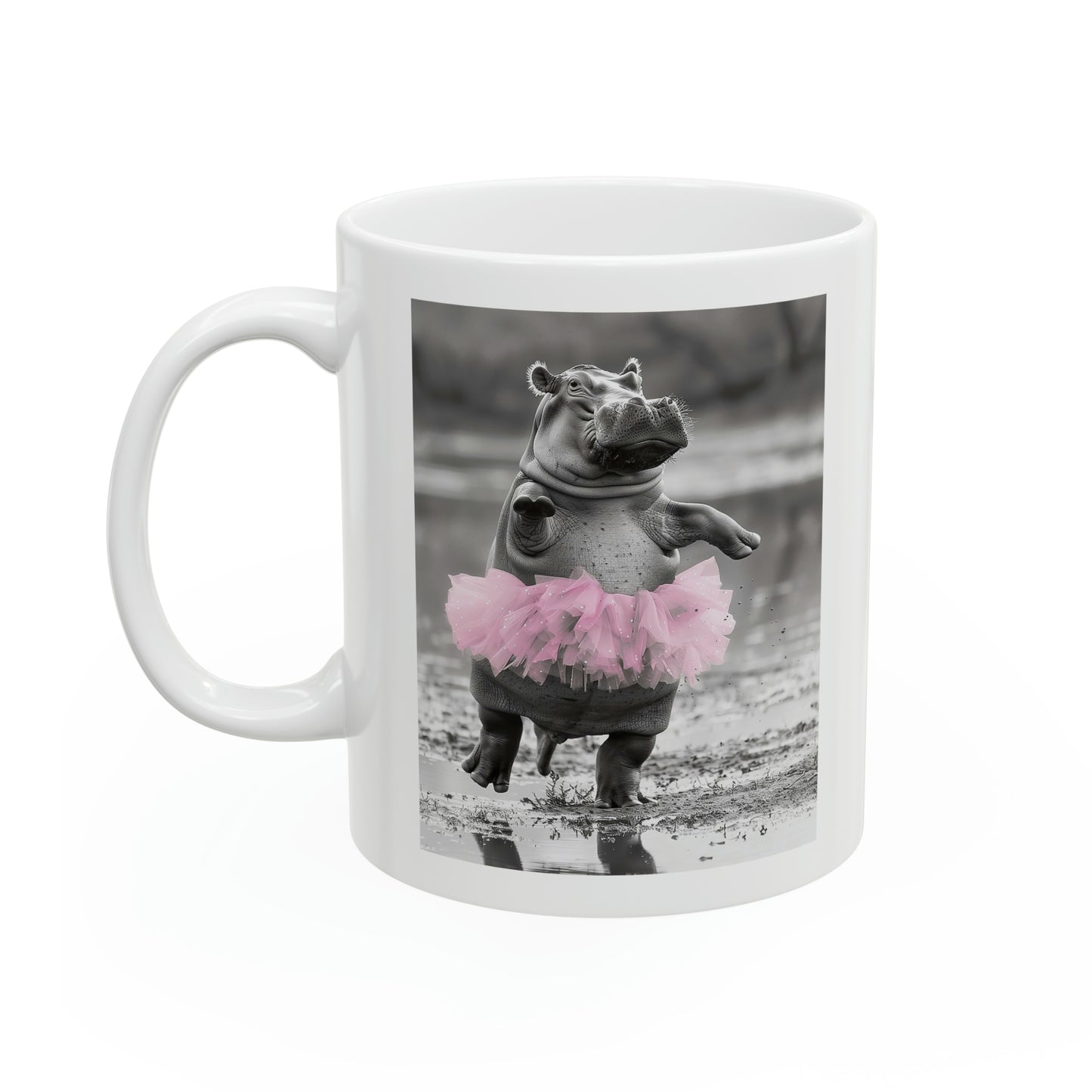 Hippo Tutu Ceramic Mug, 11oz