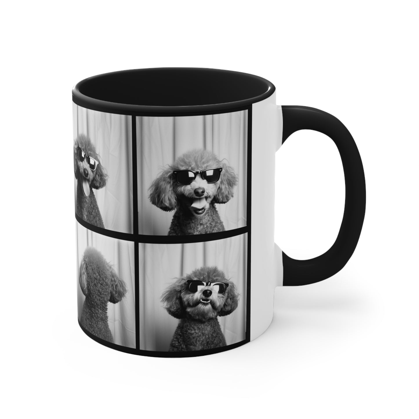 Poodle Photo Booth Accent Coffee Mug, 11oz