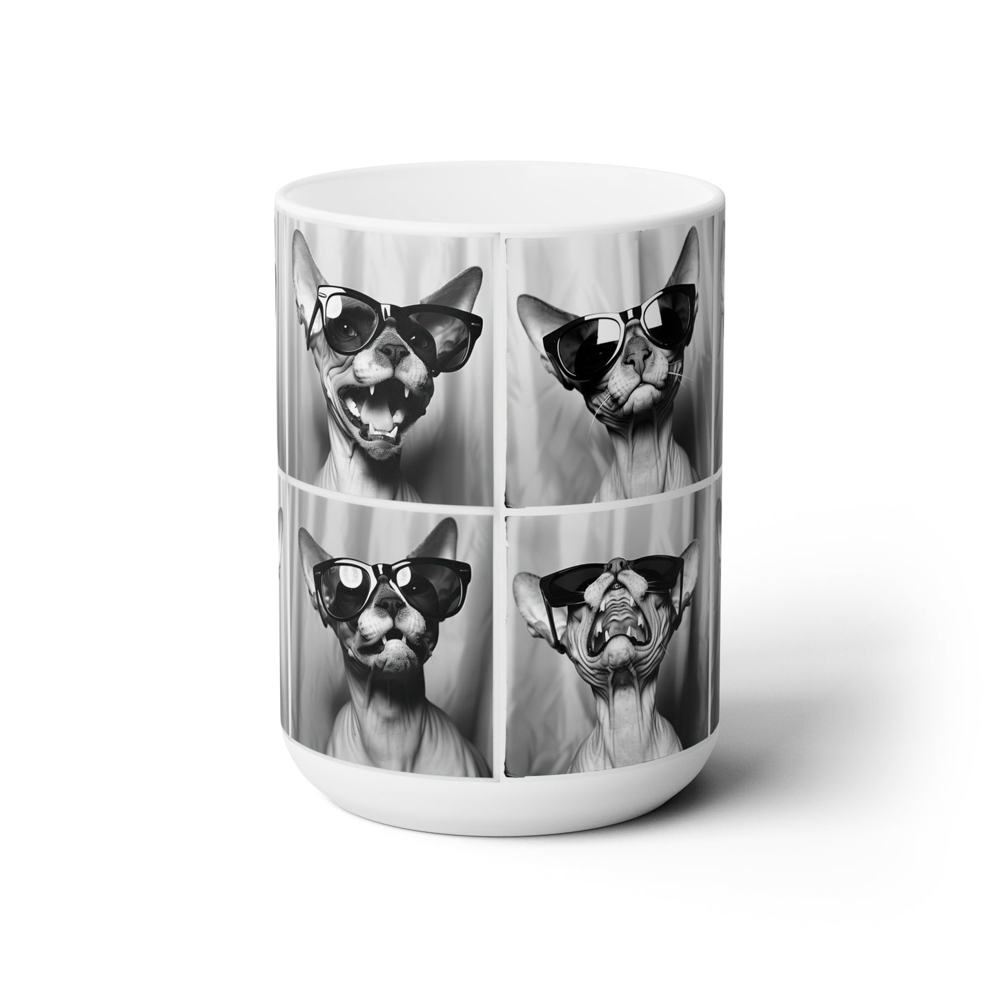 Sphynx Cat Photo Booth 15oz Mug