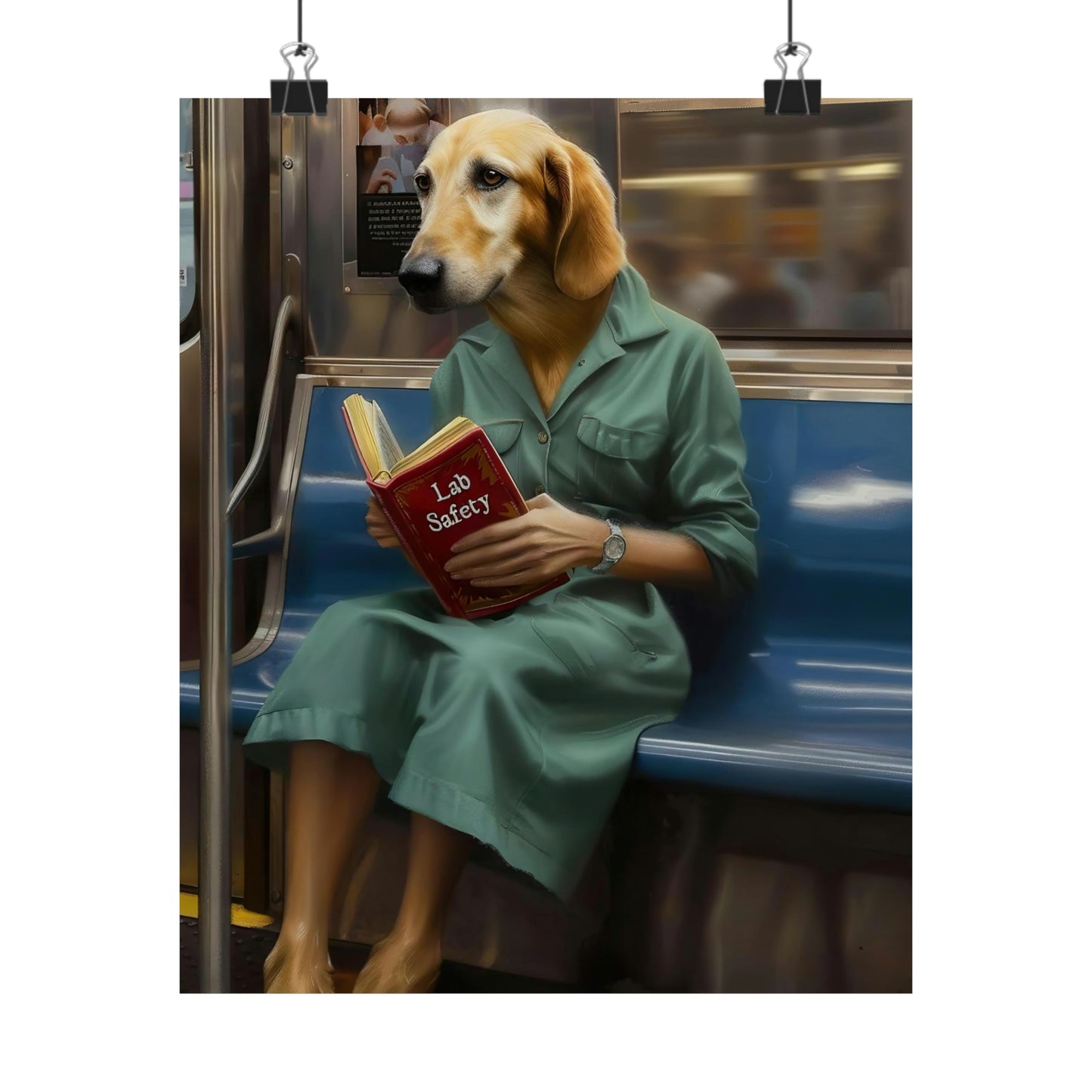 Labrador in NY Subway, Labrador Wall Art