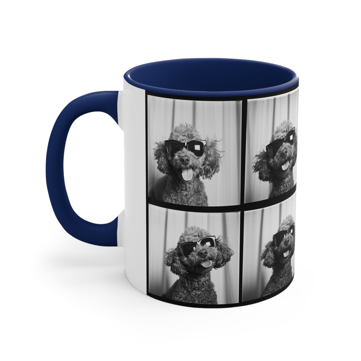 Poodle Photo Booth Accent Coffee Mug, 11oz