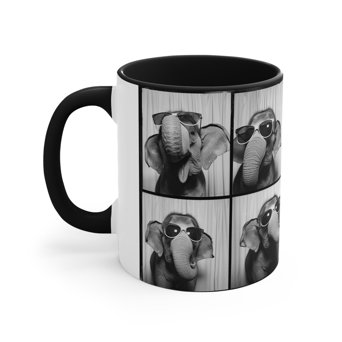 Elephant Photo Booth Accent Coffee Mug, 11oz