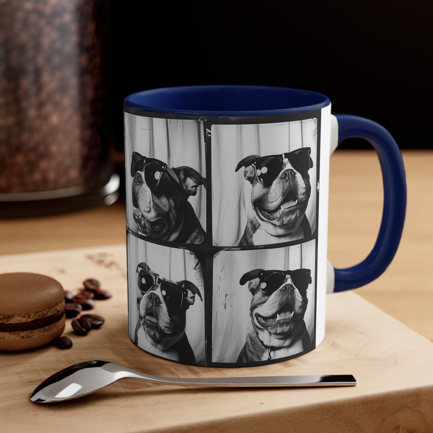 Bulldog Photo Booth Accent Coffee Mug, 11oz