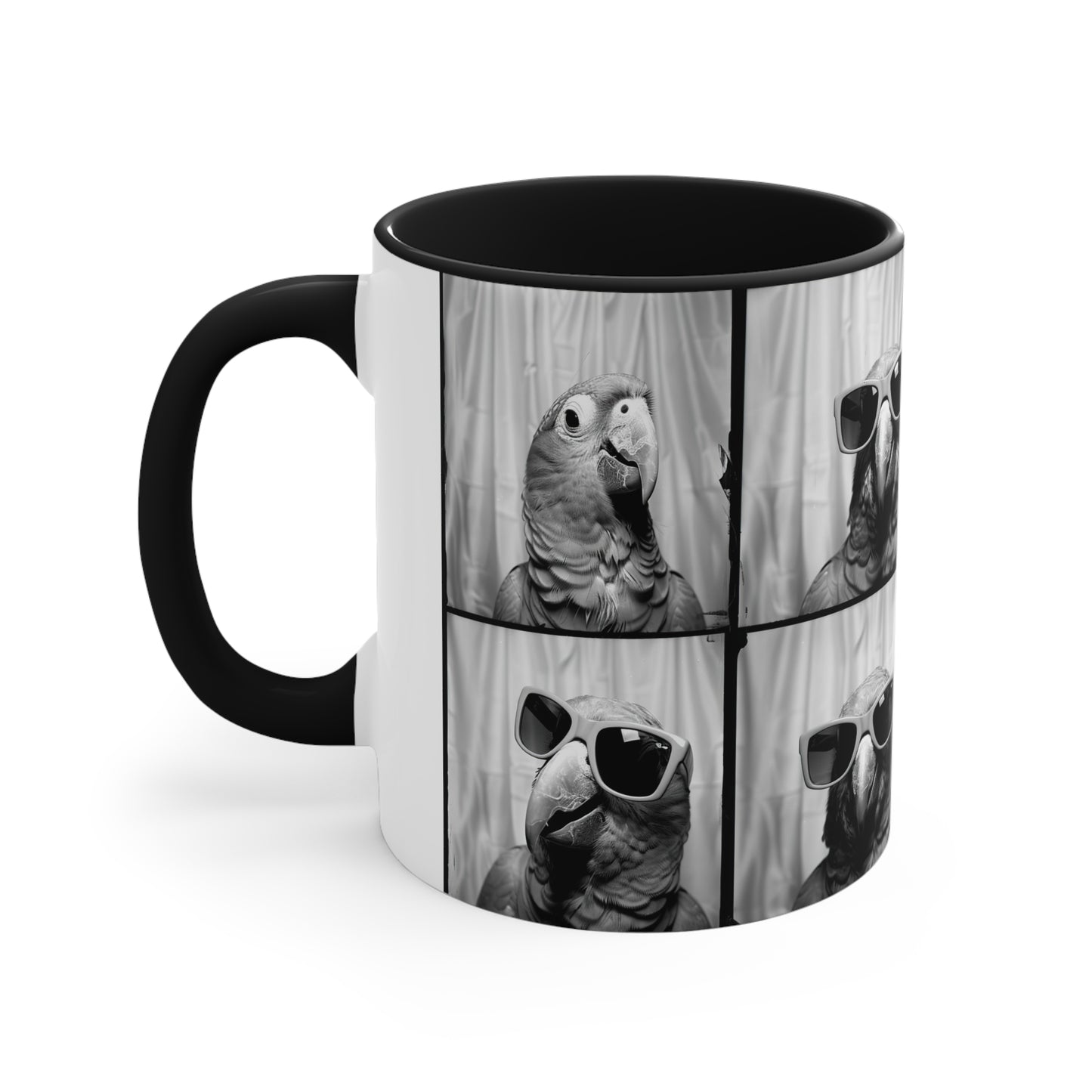 Parrot Photo Booth Accent Coffee Mug, 11oz