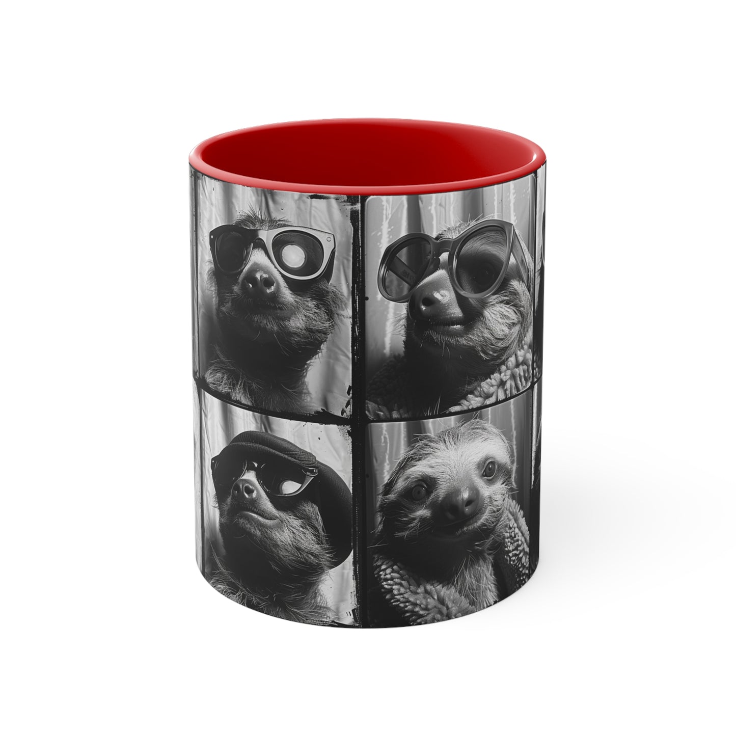 Sloth Photo Booth Accent Coffee Mug, 11oz