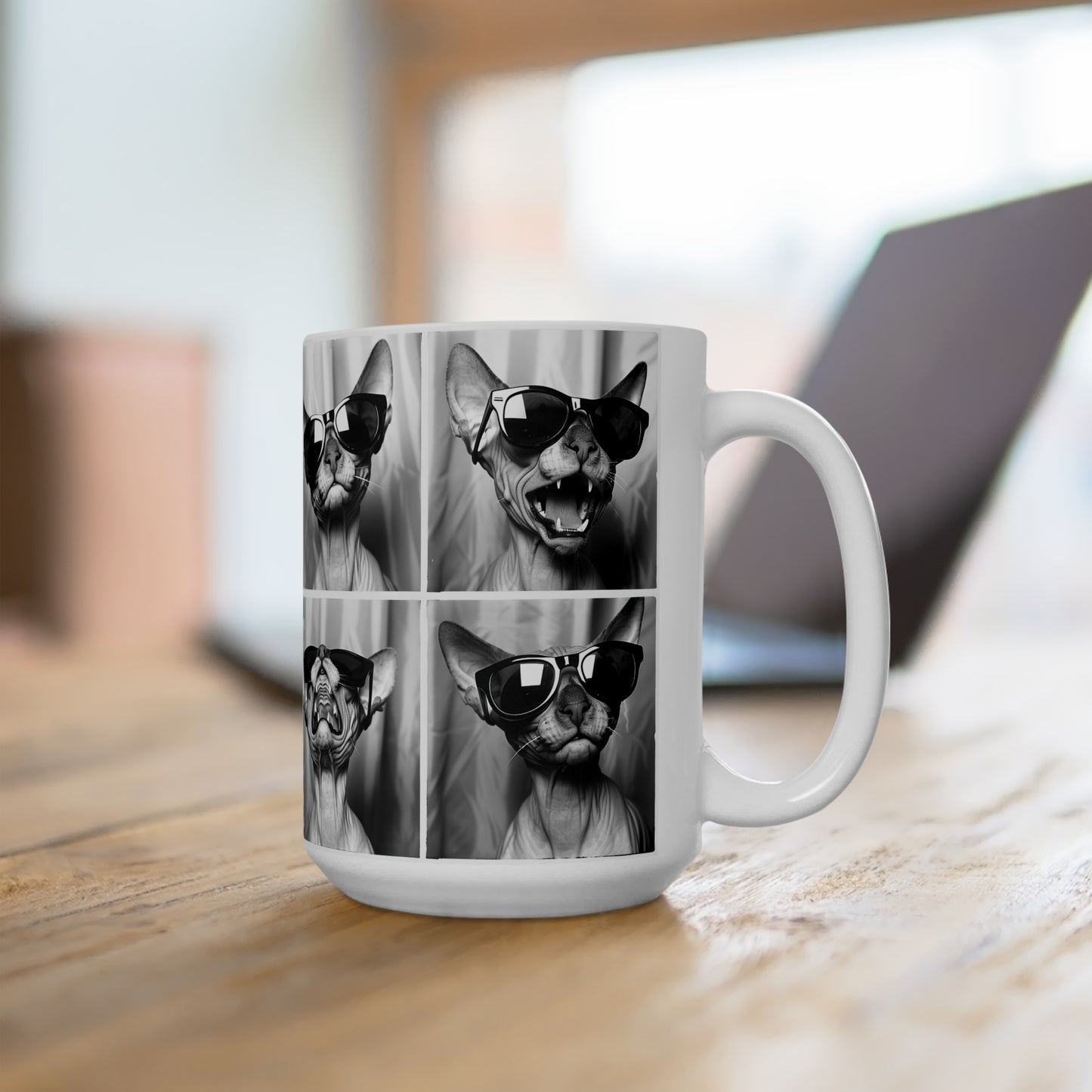 Sphynx Cat Photo Booth 15oz Mug