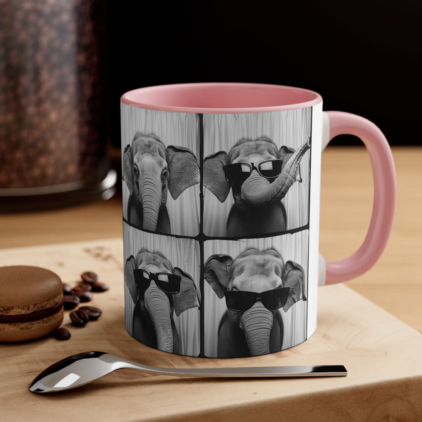 Elephant Photo Booth Accent Coffee Mug, 11oz