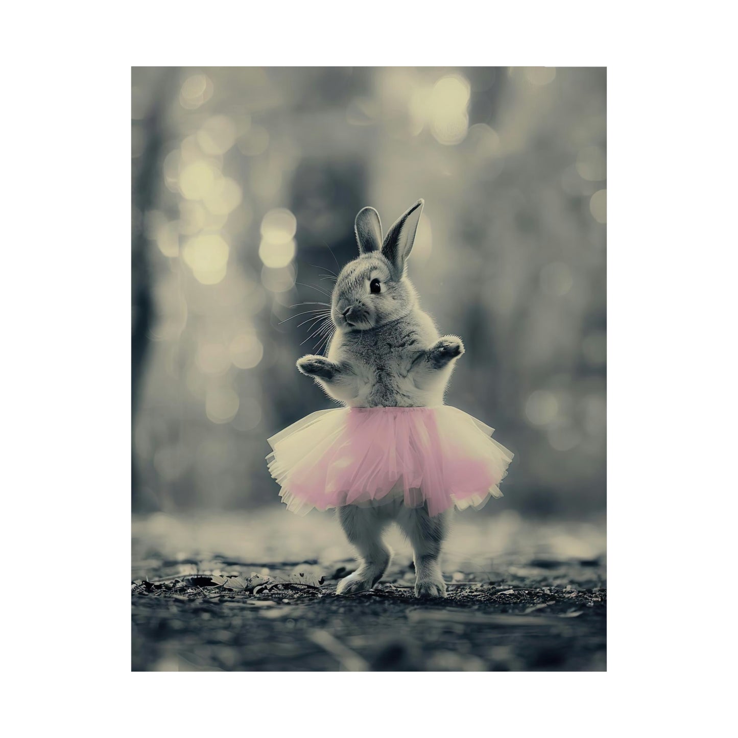 Rabbit Tutu, Rabbit Wall Art