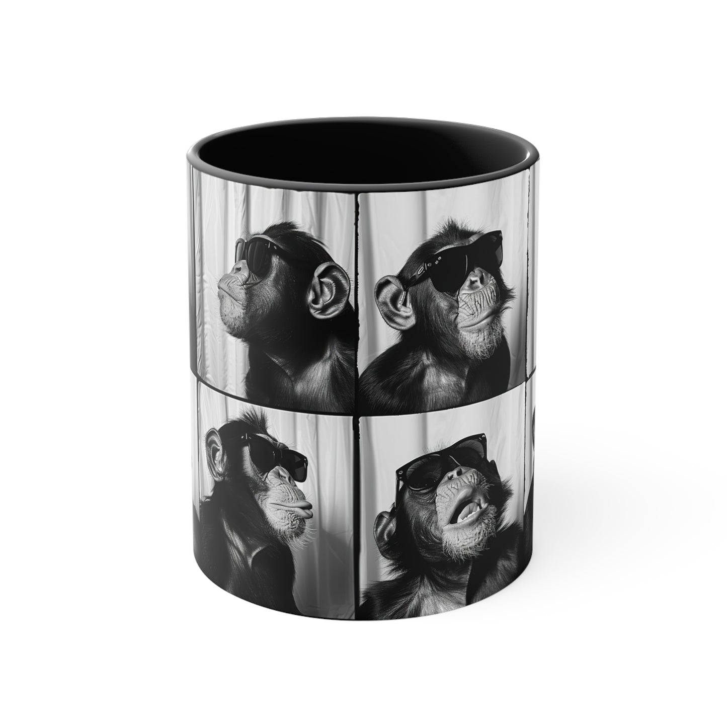 Monkey Photo Booth Accent Coffee Mug, 11oz