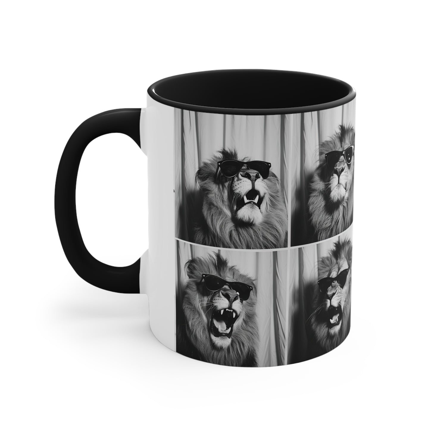 Lion Photo Booth Accent Coffee Mug, 11oz