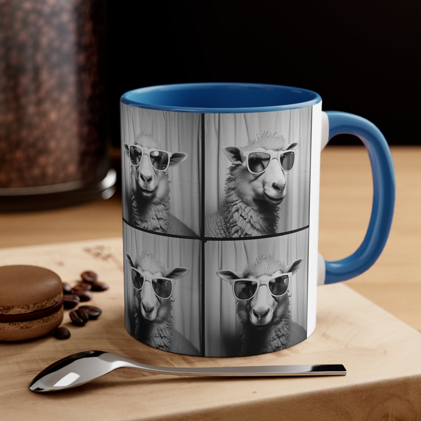 Sheep Photo Booth Accent Coffee Mug, 11oz