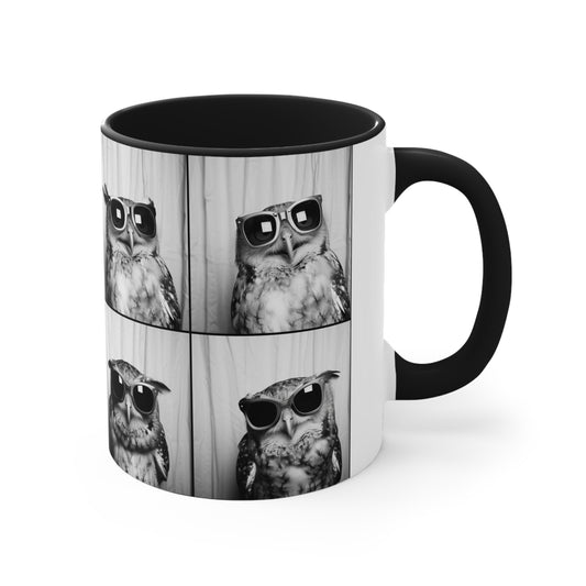 Owl Photo Booth Accent Coffee Mug, 11oz