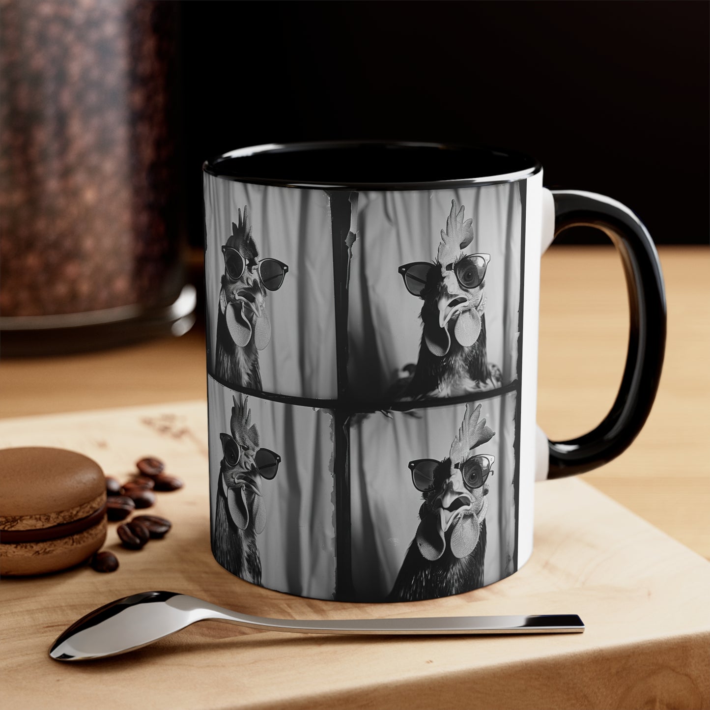 Chicken Photo Booth Accent Coffee Mug, 11oz
