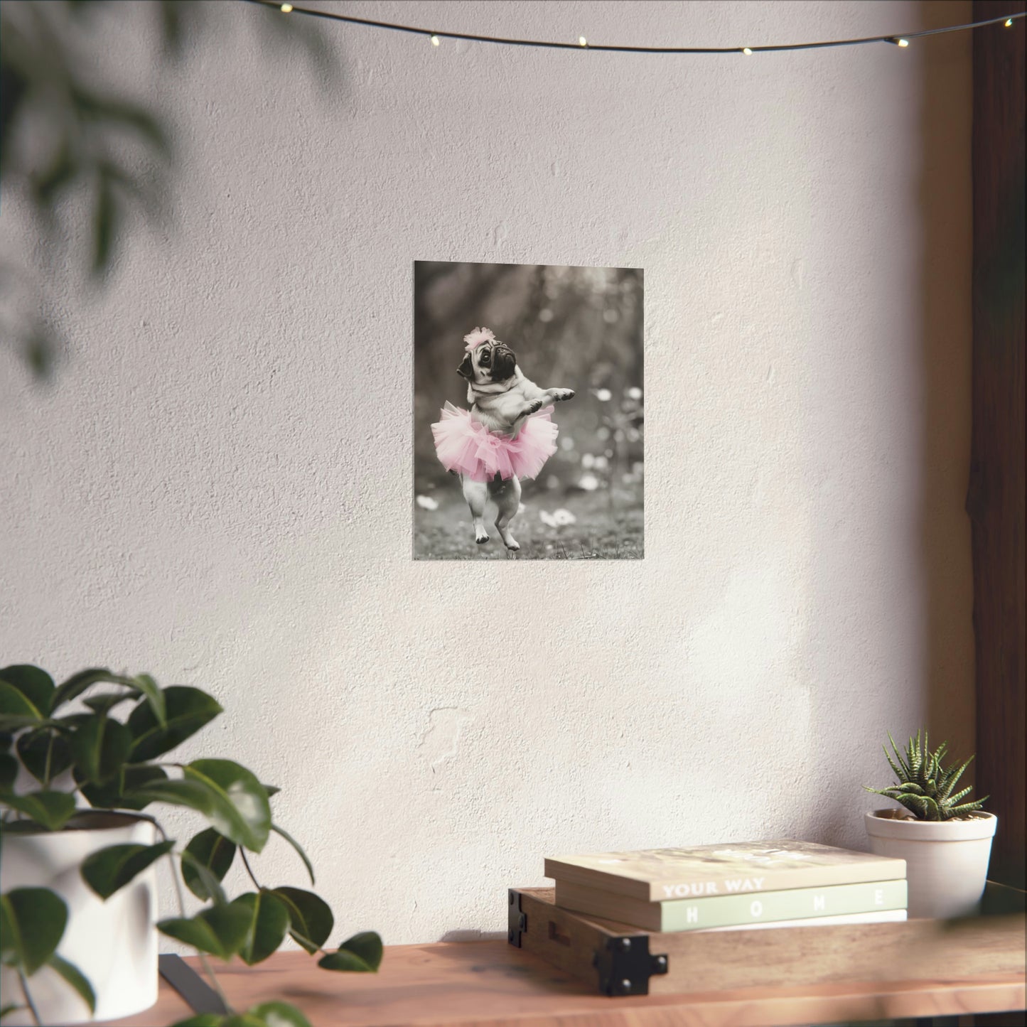 Pug Tutu, Pug Wall Art