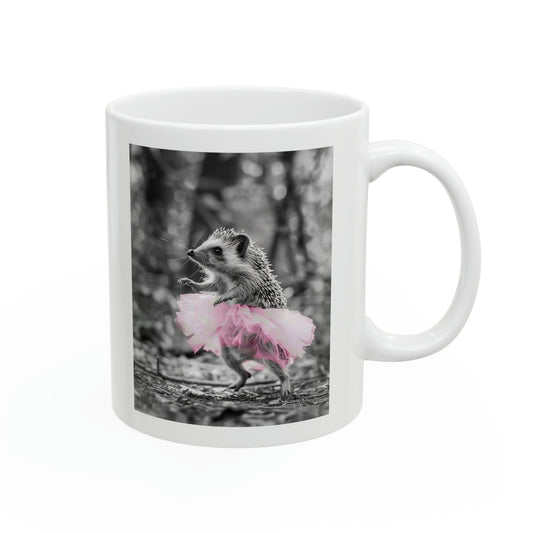 Hedgehog Tutu Ceramic Mug, 11oz