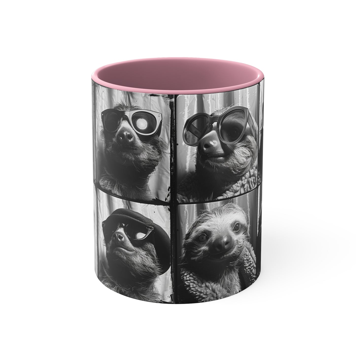 Sloth Photo Booth Accent Coffee Mug, 11oz