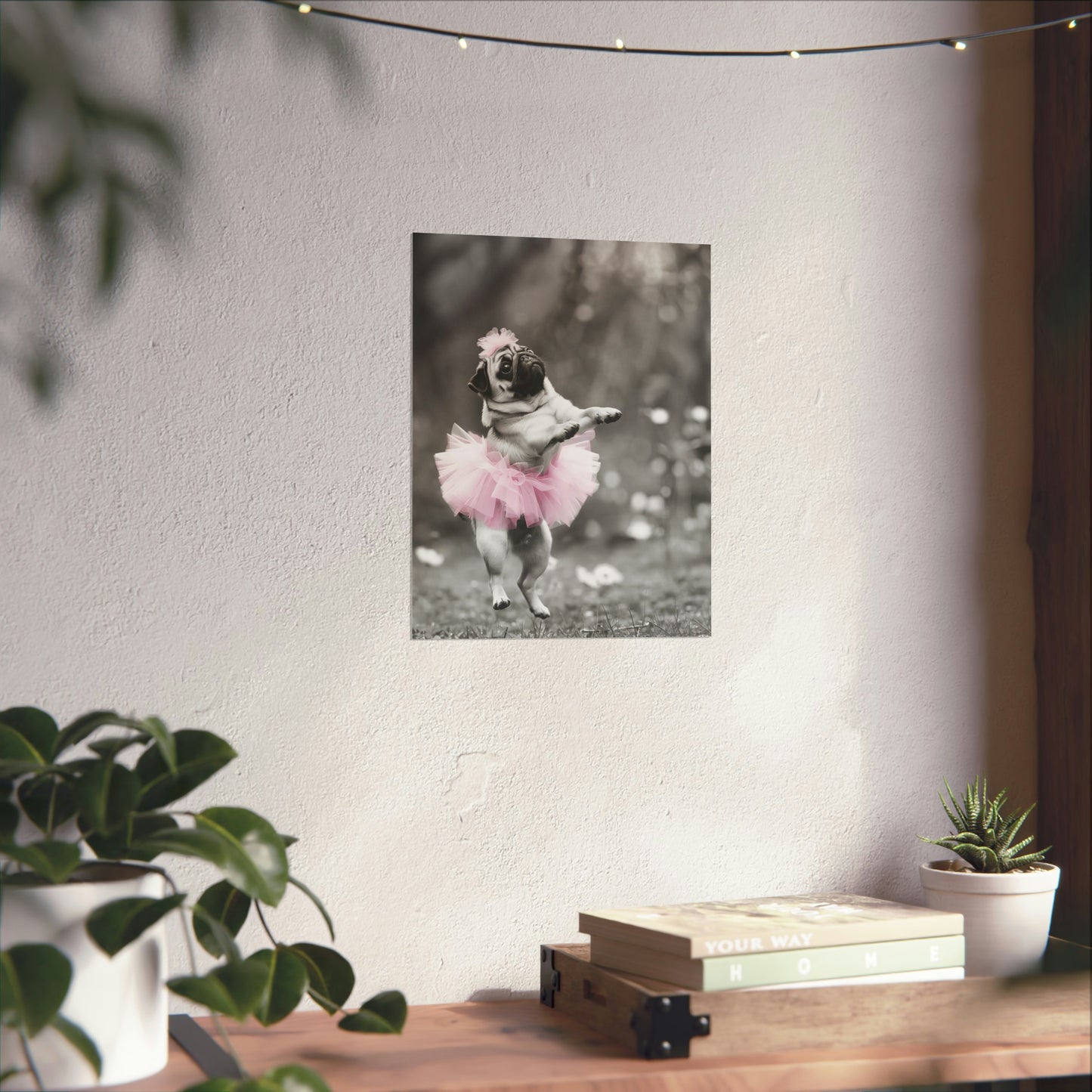 Pug Tutu, Pug Wall Art