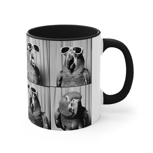 Parrot Photo Booth Accent Coffee Mug, 11oz