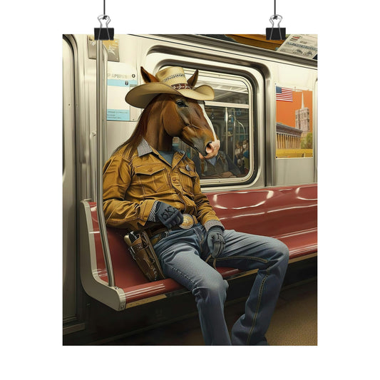 Horse in NY Subway, Horse Wall Art