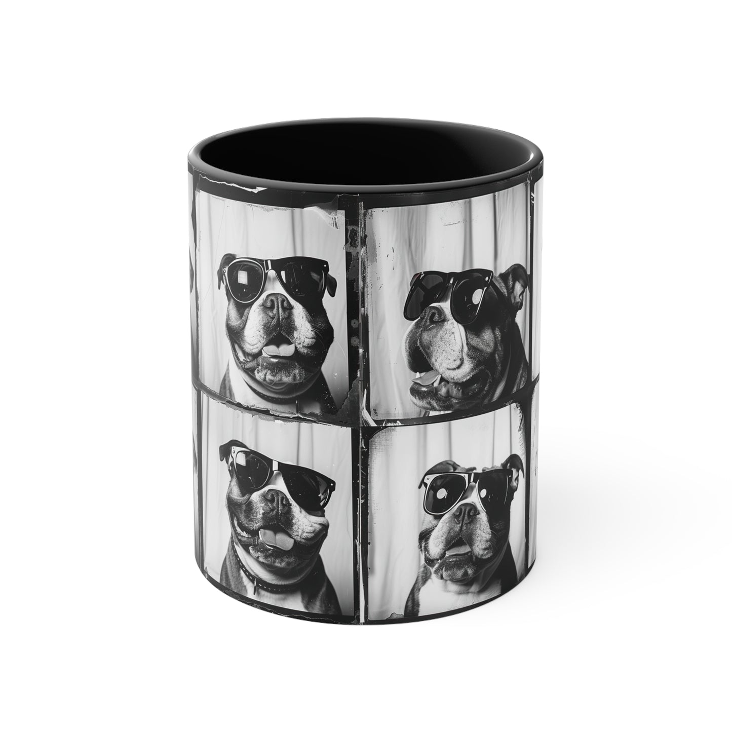 Bulldog Photo Booth Accent Coffee Mug, 11oz