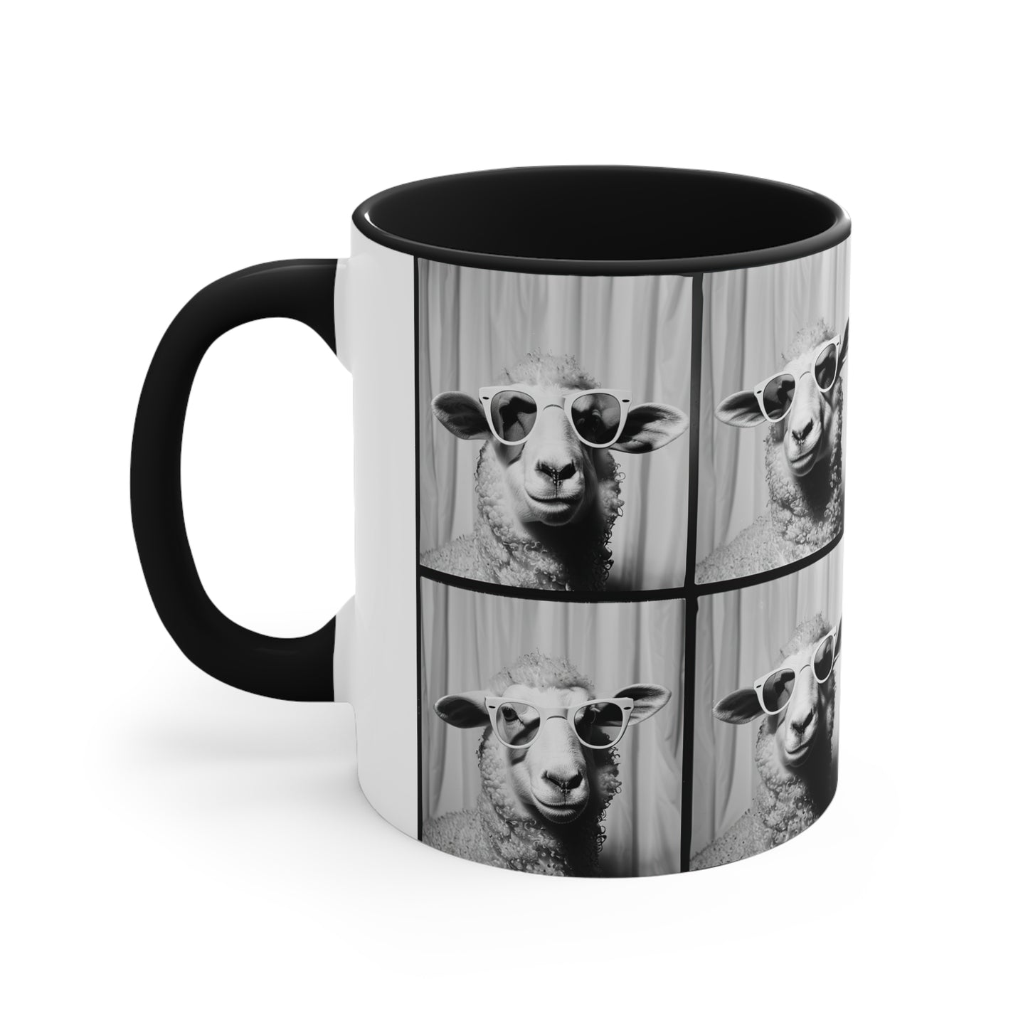 Sheep Photo Booth Accent Coffee Mug, 11oz