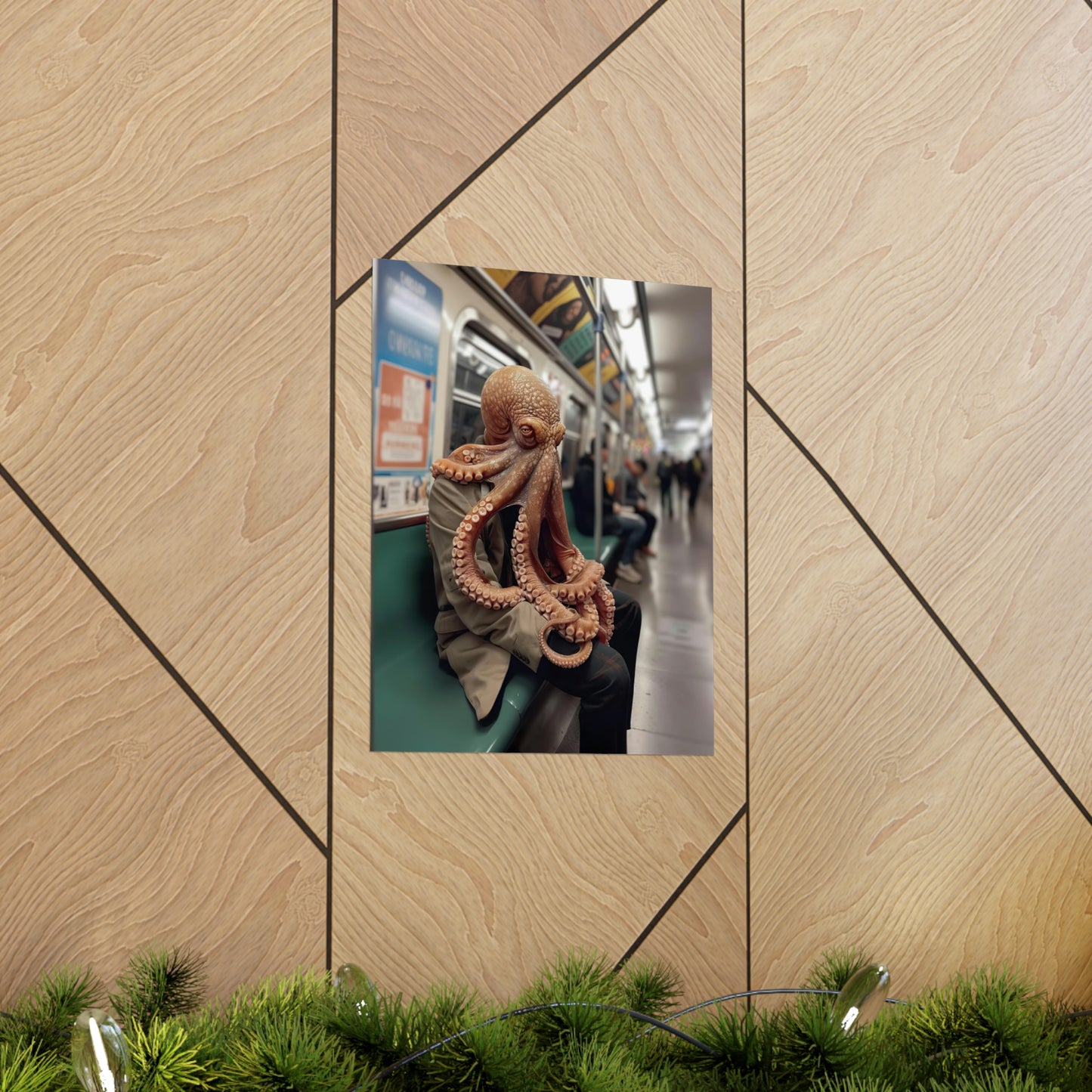 Octopus in NY Subway, Octopus Wall Art