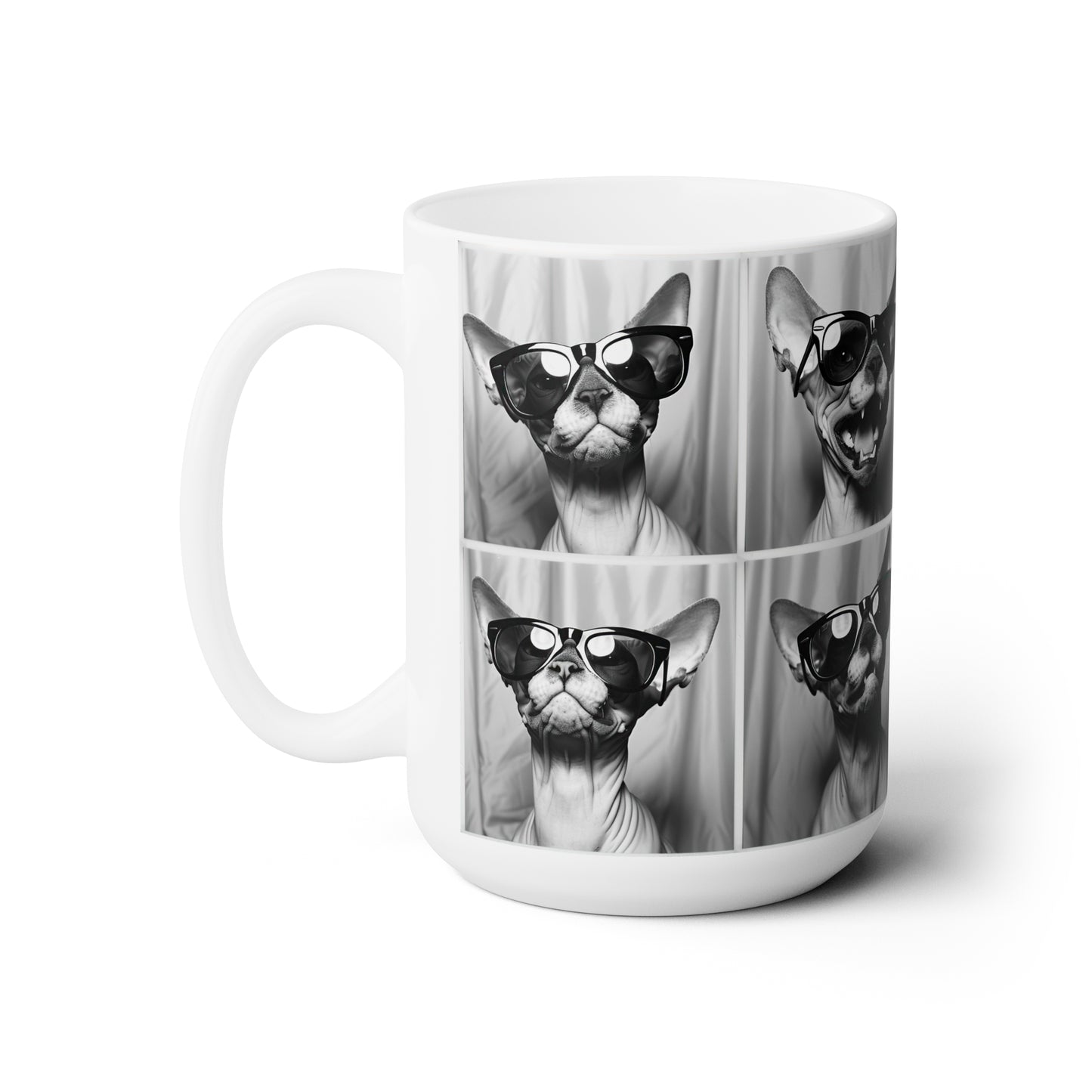 Sphynx Cat Photo Booth 15oz Mug