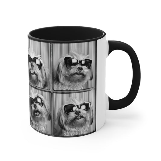 Shih Tzu Photo Booth Accent Coffee Mug, 11oz