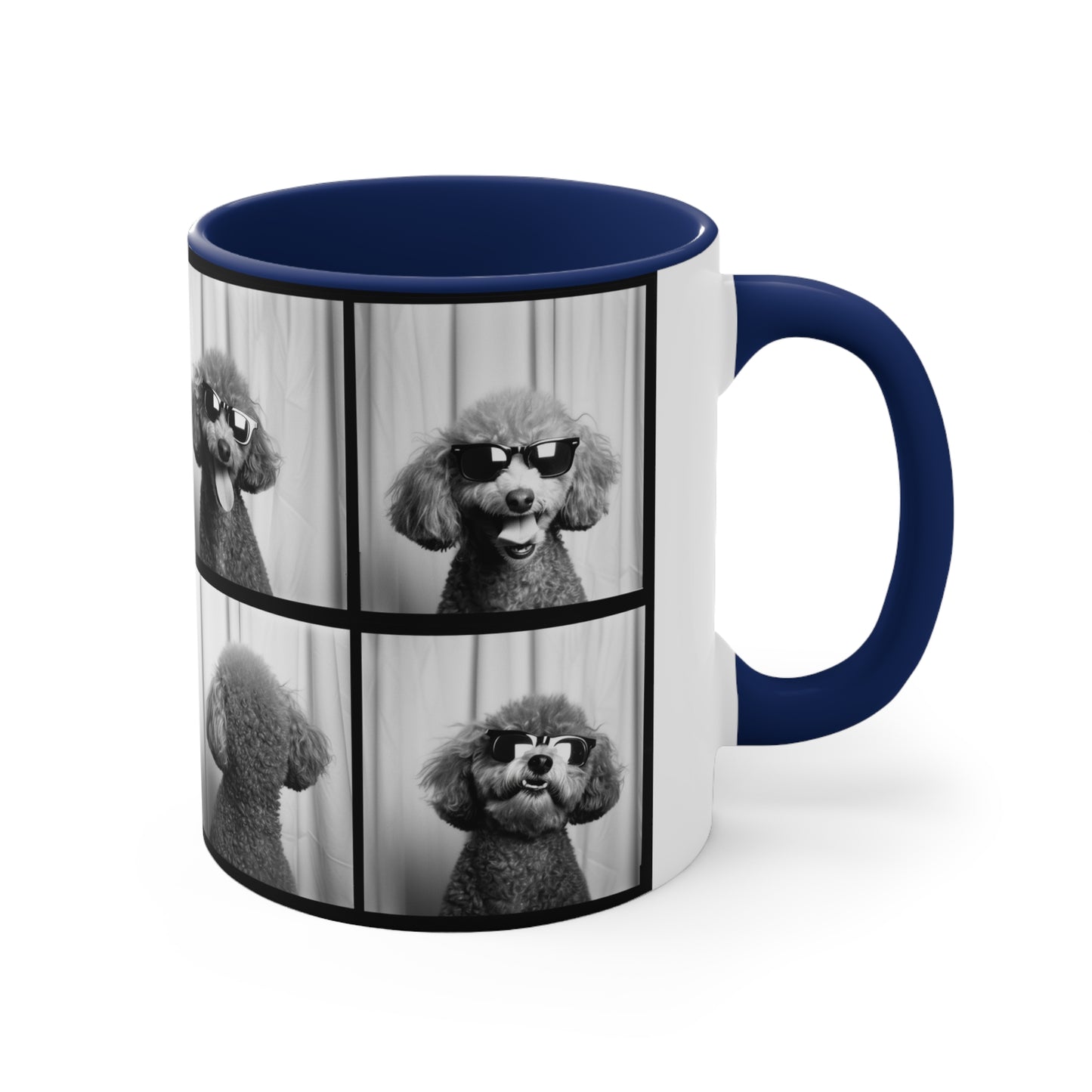 Poodle Photo Booth Accent Coffee Mug, 11oz