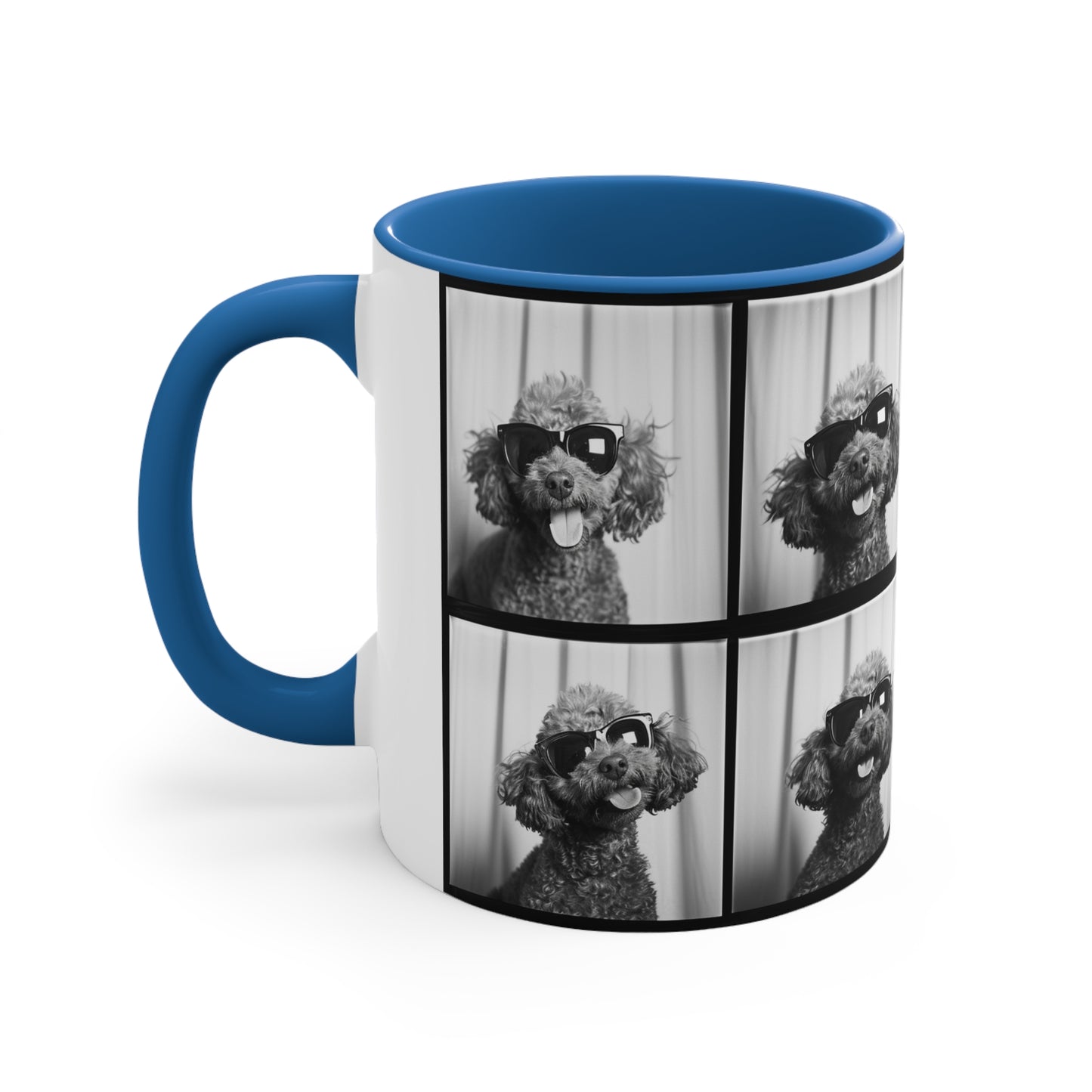 Poodle Photo Booth Accent Coffee Mug, 11oz