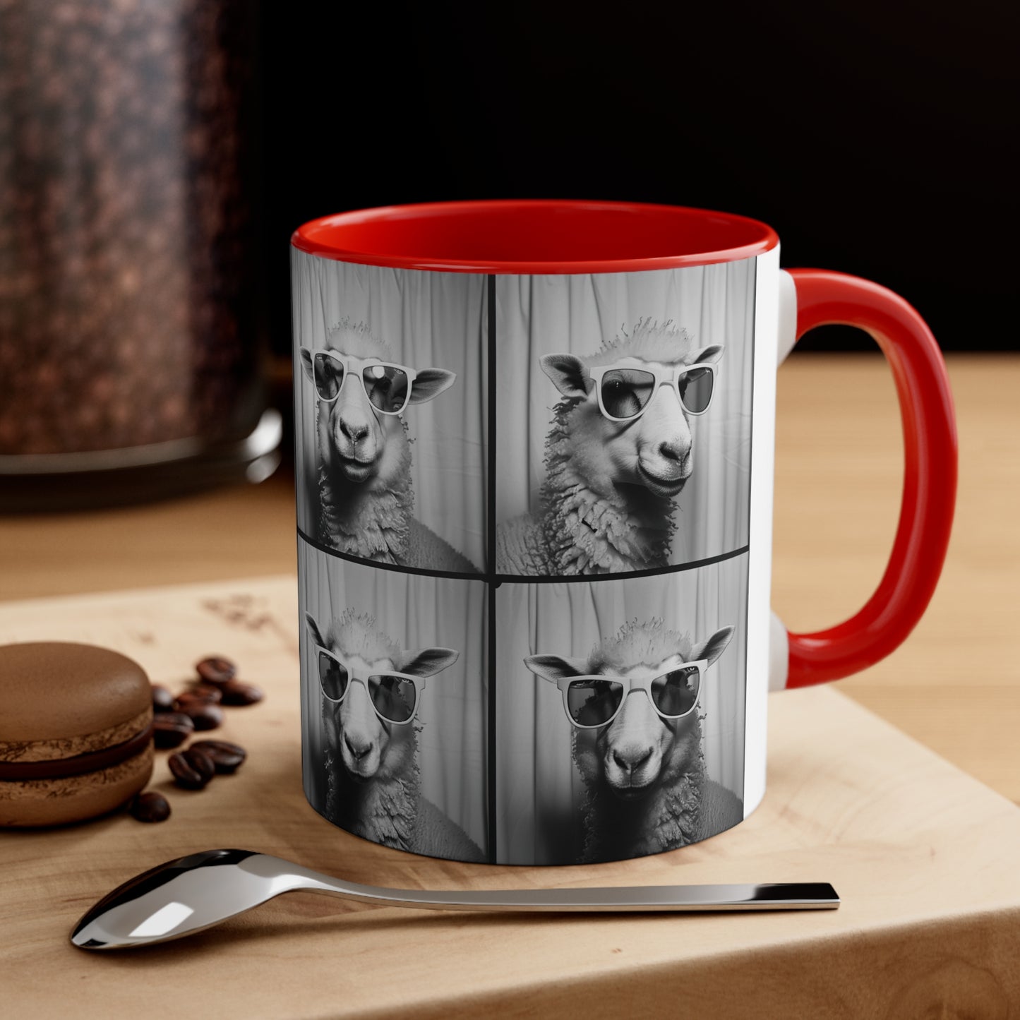 Sheep Photo Booth Accent Coffee Mug, 11oz